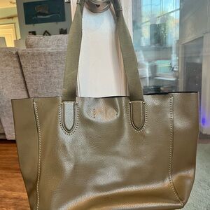 Green Coach shoulder bag